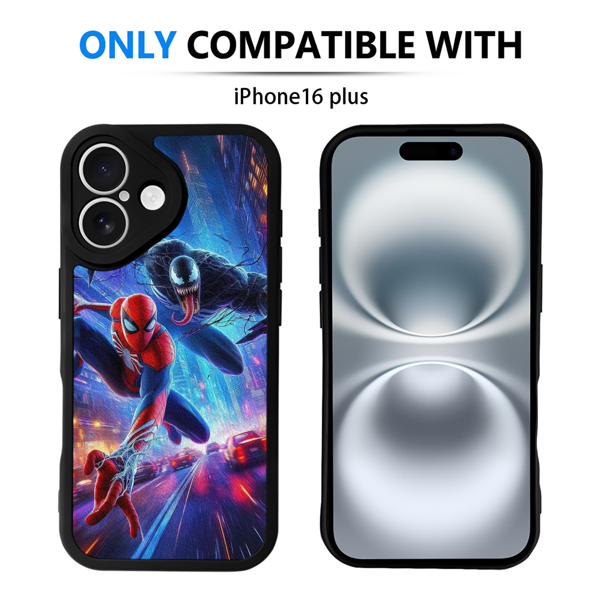 Spider Man スパイダーマン 【iPhone 16シリーズ対応】シリコンスマホケース（レザー調） 材質：シリコン